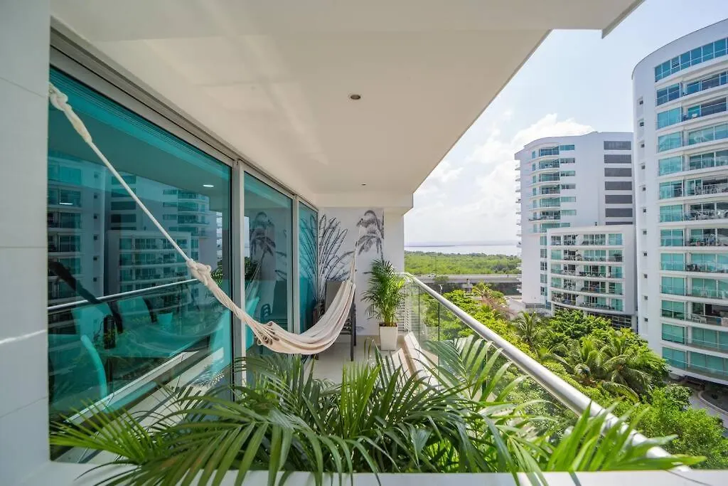 CartagenaNuevo Apto Vista Al Mar & Excelente Ubicacionアパートメント アパート